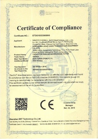 الصين Sinotechdrill International Co., Ltd الشهادات